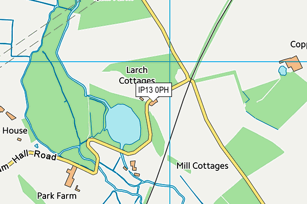 IP13 0PH map - OS VectorMap District (Ordnance Survey)