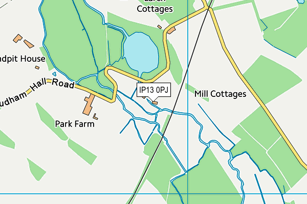 IP13 0PJ map - OS VectorMap District (Ordnance Survey)