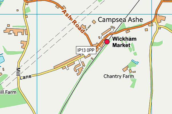 IP13 0PP map - OS VectorMap District (Ordnance Survey)