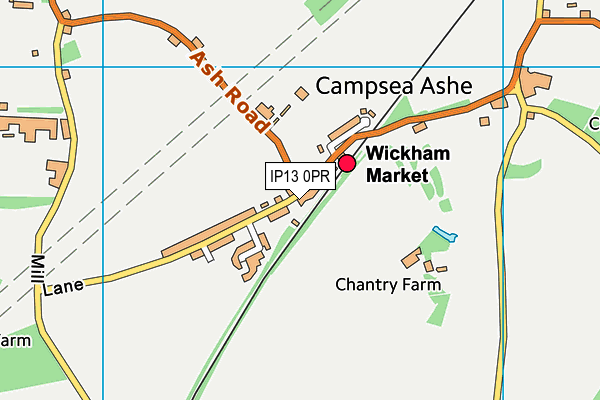 IP13 0PR map - OS VectorMap District (Ordnance Survey)