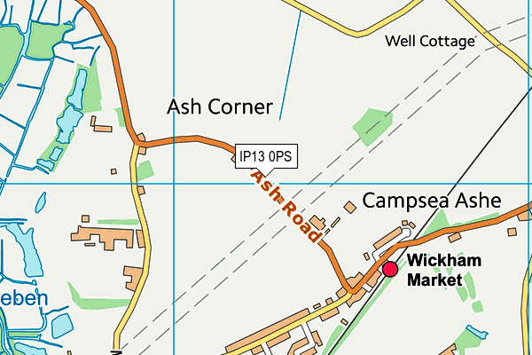 IP13 0PS map - OS VectorMap District (Ordnance Survey)