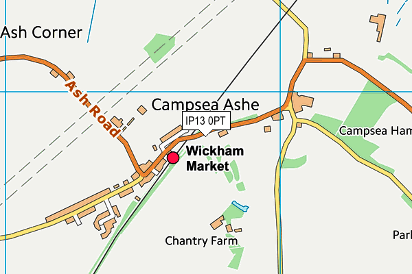 Campsea Ashe Playing Field map (IP13 0PT) - OS VectorMap District (Ordnance Survey)