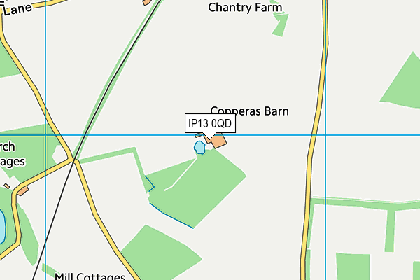 IP13 0QD map - OS VectorMap District (Ordnance Survey)