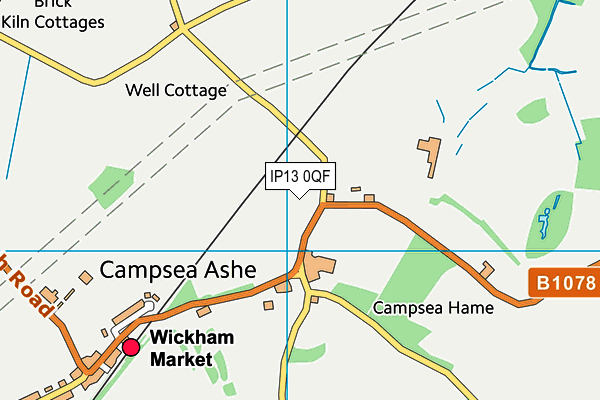 IP13 0QF map - OS VectorMap District (Ordnance Survey)