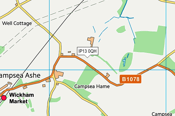 IP13 0QH map - OS VectorMap District (Ordnance Survey)