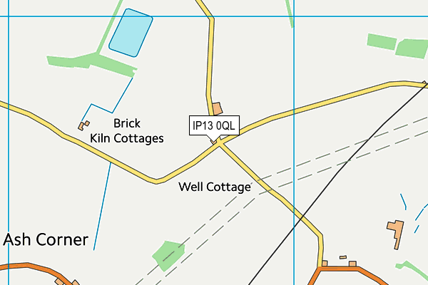 IP13 0QL map - OS VectorMap District (Ordnance Survey)