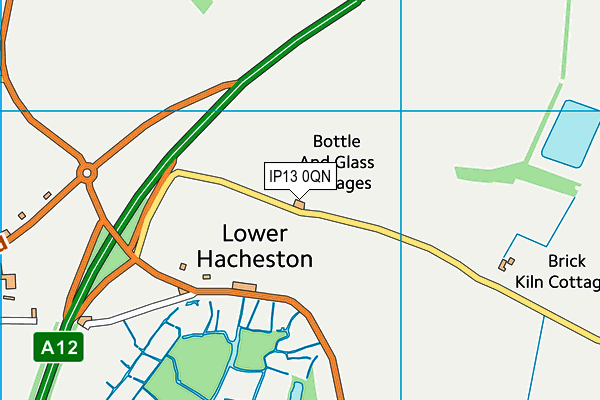 IP13 0QN map - OS VectorMap District (Ordnance Survey)