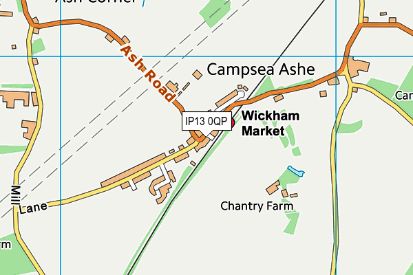 IP13 0QP map - OS VectorMap District (Ordnance Survey)