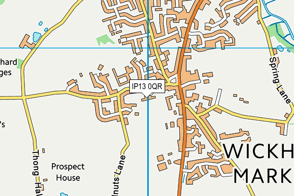 IP13 0QR map - OS VectorMap District (Ordnance Survey)