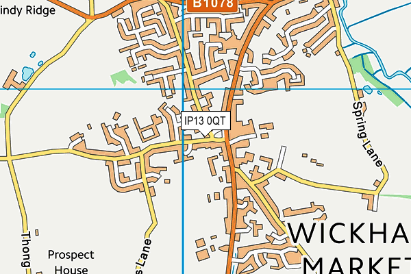 IP13 0QT map - OS VectorMap District (Ordnance Survey)