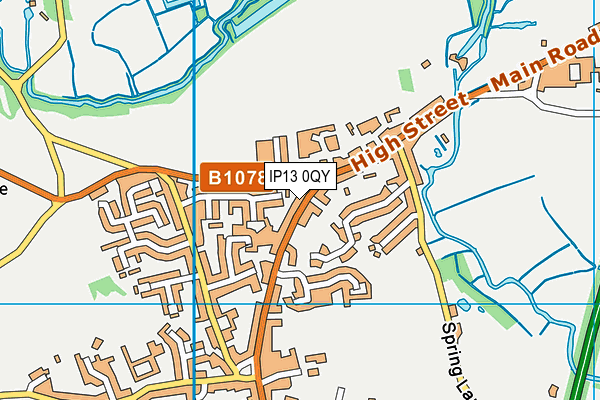 IP13 0QY map - OS VectorMap District (Ordnance Survey)