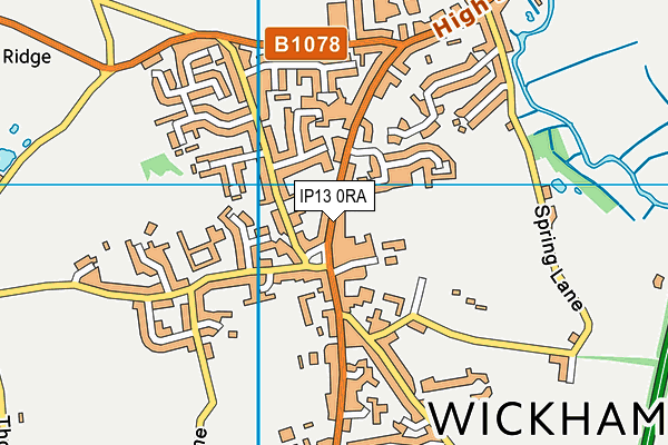 IP13 0RA map - OS VectorMap District (Ordnance Survey)