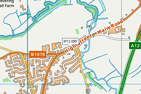 IP13 0RF map - OS VectorMap District (Ordnance Survey)
