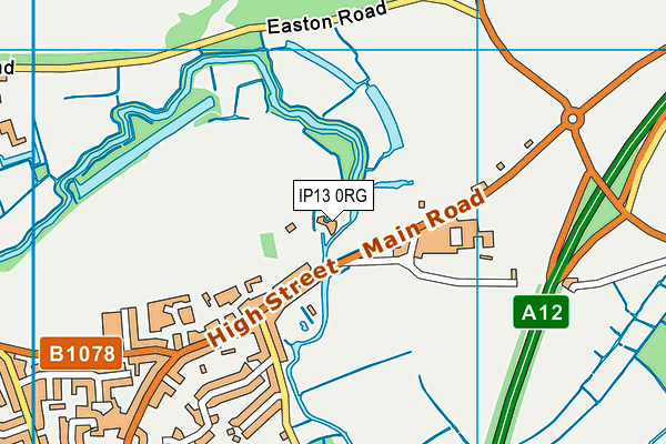 IP13 0RG map - OS VectorMap District (Ordnance Survey)