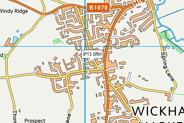 IP13 0RH map - OS VectorMap District (Ordnance Survey)