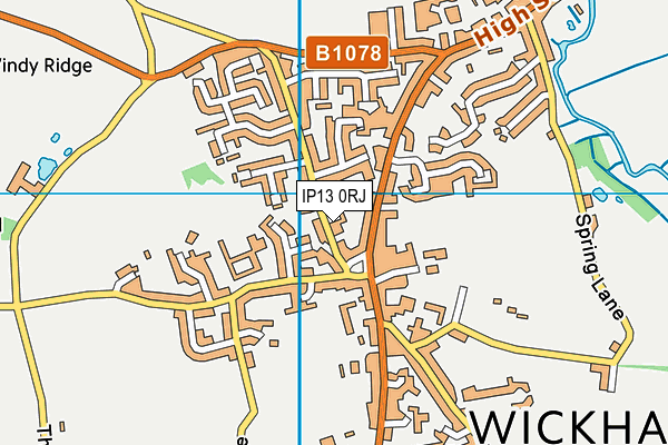 IP13 0RJ map - OS VectorMap District (Ordnance Survey)