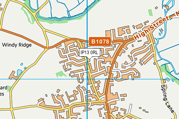 IP13 0RL map - OS VectorMap District (Ordnance Survey)