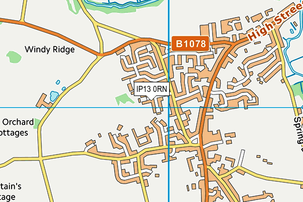 IP13 0RN map - OS VectorMap District (Ordnance Survey)