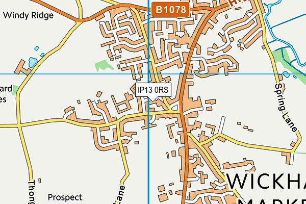 IP13 0RS map - OS VectorMap District (Ordnance Survey)