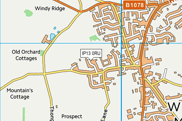 IP13 0RU map - OS VectorMap District (Ordnance Survey)