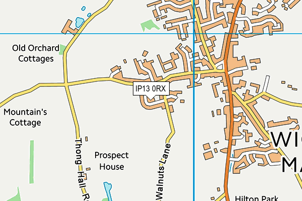 IP13 0RX map - OS VectorMap District (Ordnance Survey)