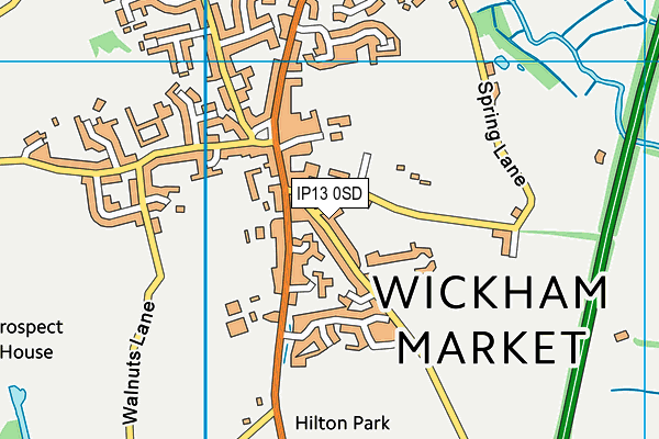 IP13 0SD map - OS VectorMap District (Ordnance Survey)