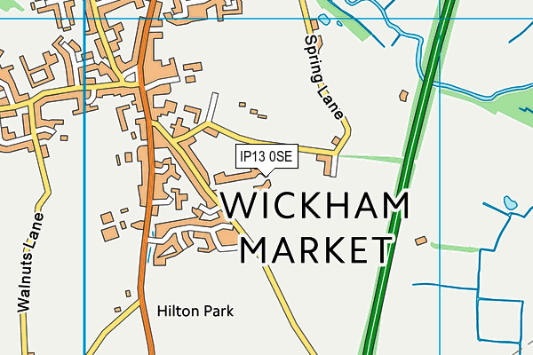 IP13 0SE map - OS VectorMap District (Ordnance Survey)