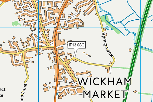 IP13 0SG map - OS VectorMap District (Ordnance Survey)