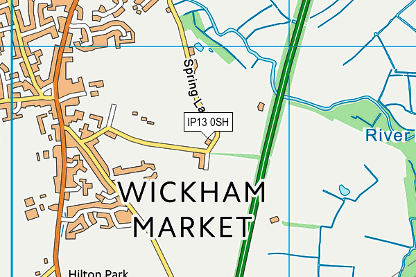 IP13 0SH map - OS VectorMap District (Ordnance Survey)