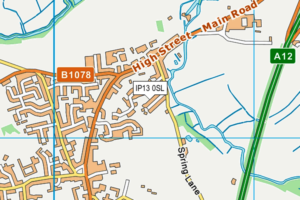 IP13 0SL map - OS VectorMap District (Ordnance Survey)