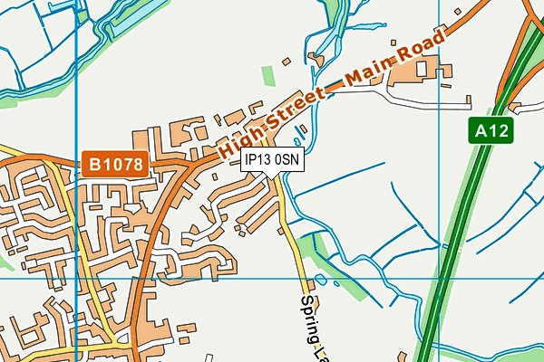 IP13 0SN map - OS VectorMap District (Ordnance Survey)
