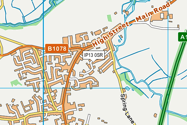 IP13 0SR map - OS VectorMap District (Ordnance Survey)