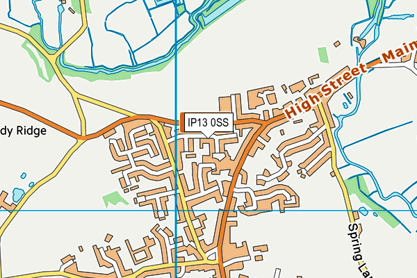 IP13 0SS map - OS VectorMap District (Ordnance Survey)