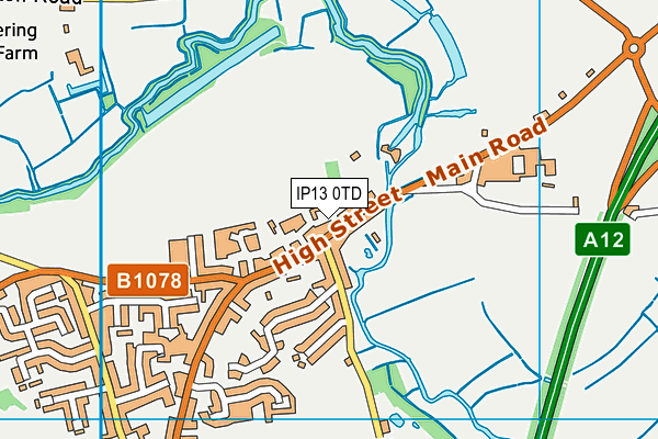 IP13 0TD map - OS VectorMap District (Ordnance Survey)