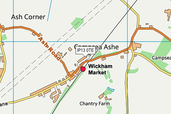 IP13 0TE map - OS VectorMap District (Ordnance Survey)