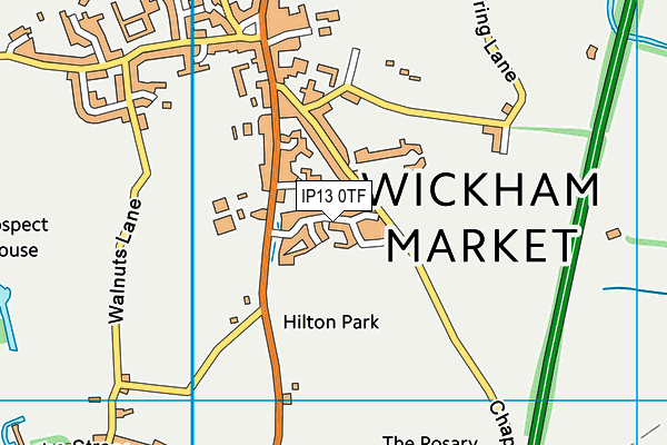 IP13 0TF map - OS VectorMap District (Ordnance Survey)