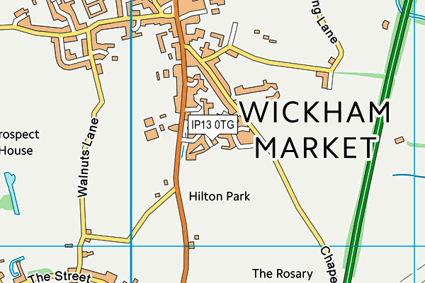 IP13 0TG map - OS VectorMap District (Ordnance Survey)