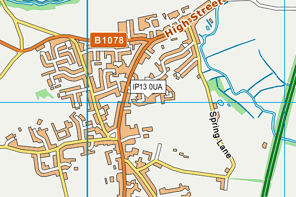 IP13 0UA map - OS VectorMap District (Ordnance Survey)