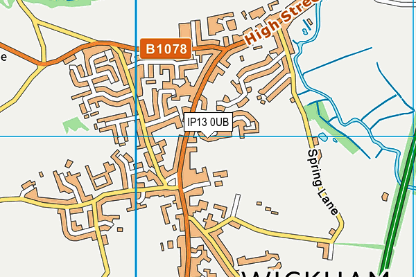 IP13 0UB map - OS VectorMap District (Ordnance Survey)