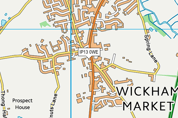 IP13 0WE map - OS VectorMap District (Ordnance Survey)