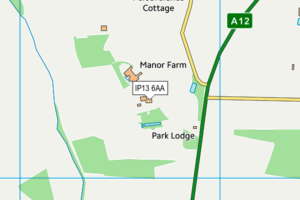 IP13 6AA map - OS VectorMap District (Ordnance Survey)