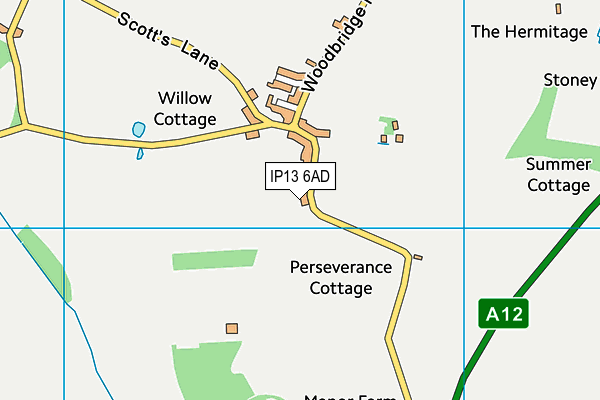 IP13 6AD map - OS VectorMap District (Ordnance Survey)