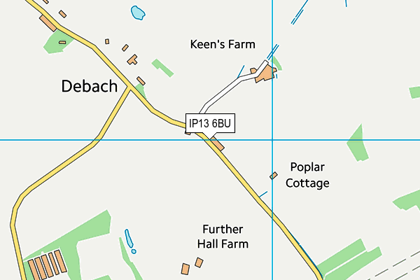 IP13 6BU map - OS VectorMap District (Ordnance Survey)