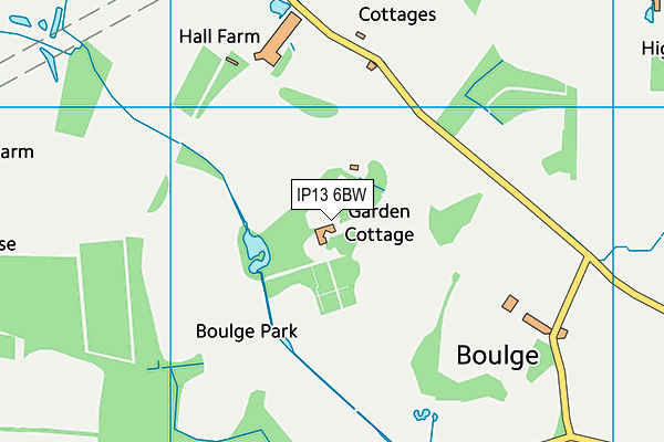 IP13 6BW map - OS VectorMap District (Ordnance Survey)