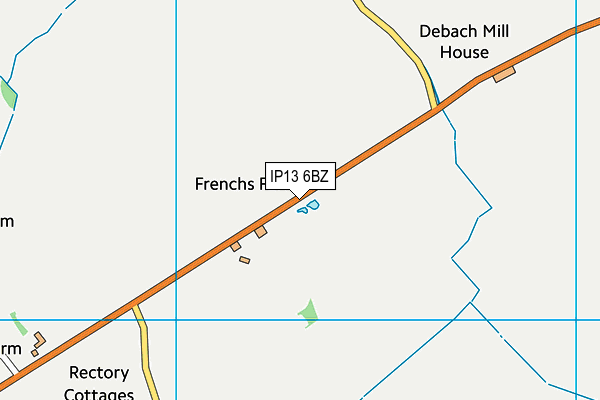 IP13 6BZ map - OS VectorMap District (Ordnance Survey)