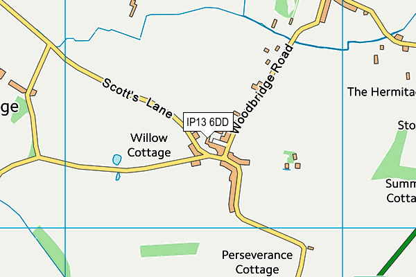 IP13 6DD map - OS VectorMap District (Ordnance Survey)