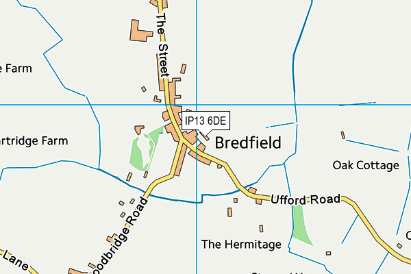 IP13 6DE map - OS VectorMap District (Ordnance Survey)