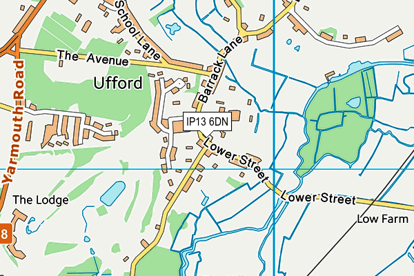 IP13 6DN map - OS VectorMap District (Ordnance Survey)