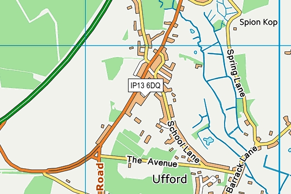 IP13 6DQ map - OS VectorMap District (Ordnance Survey)