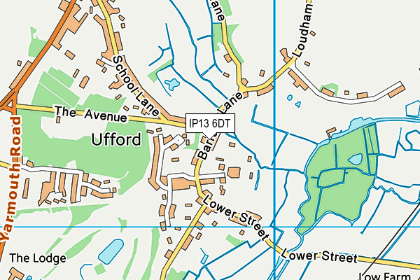 IP13 6DT map - OS VectorMap District (Ordnance Survey)